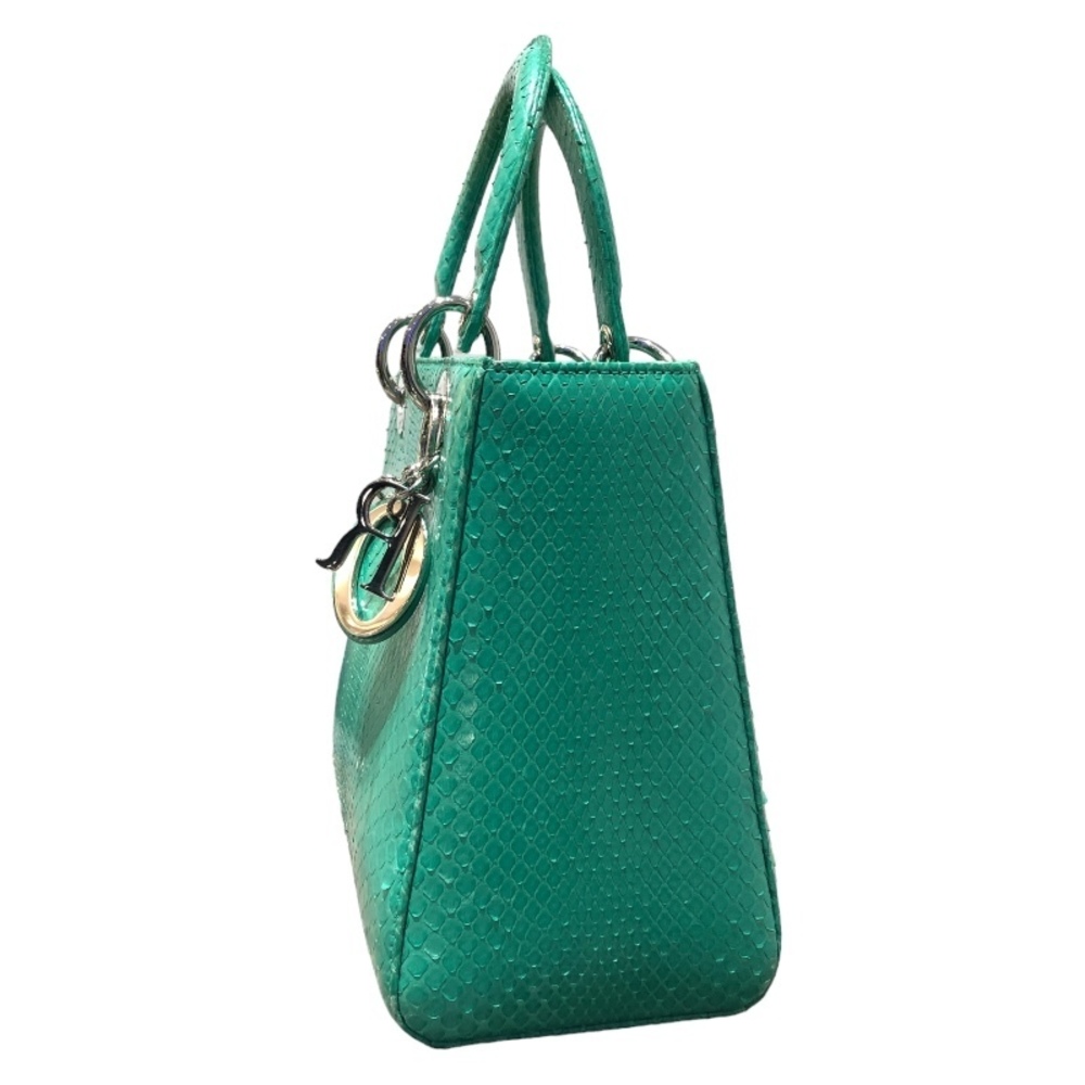 Christian Dior Medium Green Python Shoulder Bag - image 4
